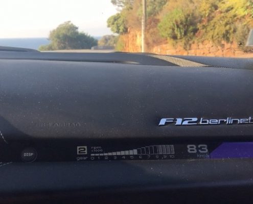 f12 berlinetta Car4rent dashboard